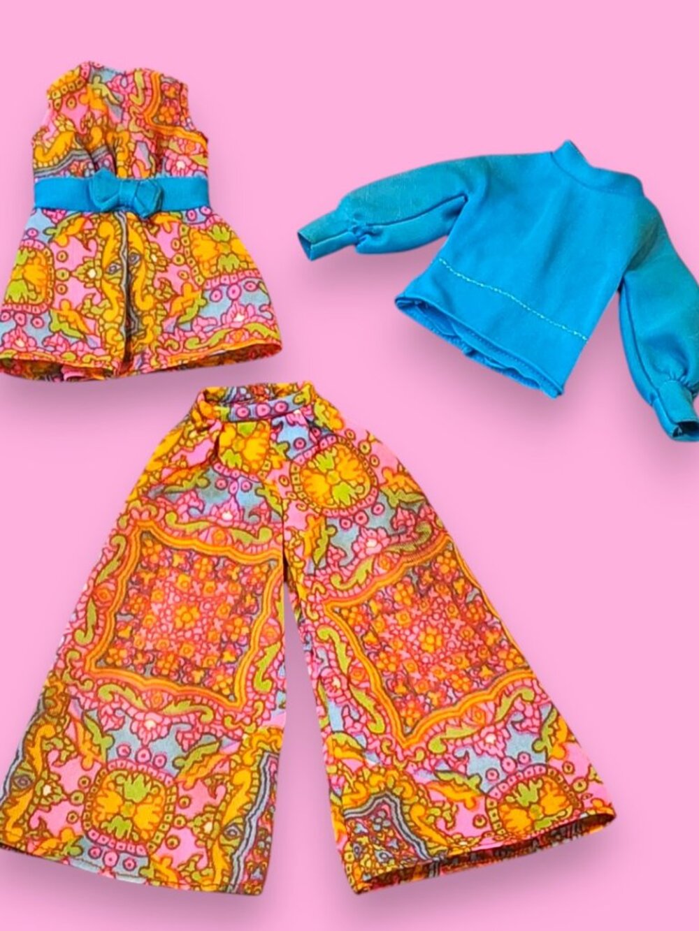 Vintage Barbie Mood Matchers 1970 Mod Outfit Ensemble #1792